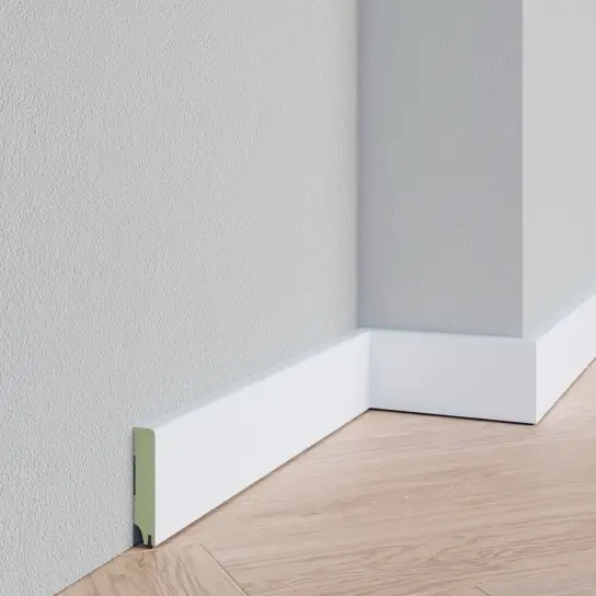 Bestel Nu Gladde geluid reducerende plint- MDF v313- 18 x 70 mm